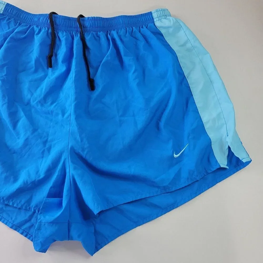 Nike Dri-Fit Colorblock Hi-Rise Stretch Running Shorts Large Kids Blue